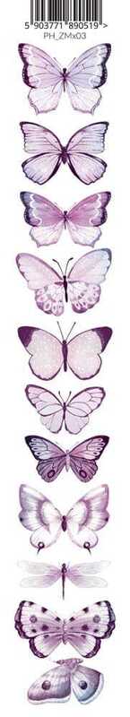 Oboustranně potištěný pás s motýli PAPER HEAVEN  - Beyond the Mist - 1 ks