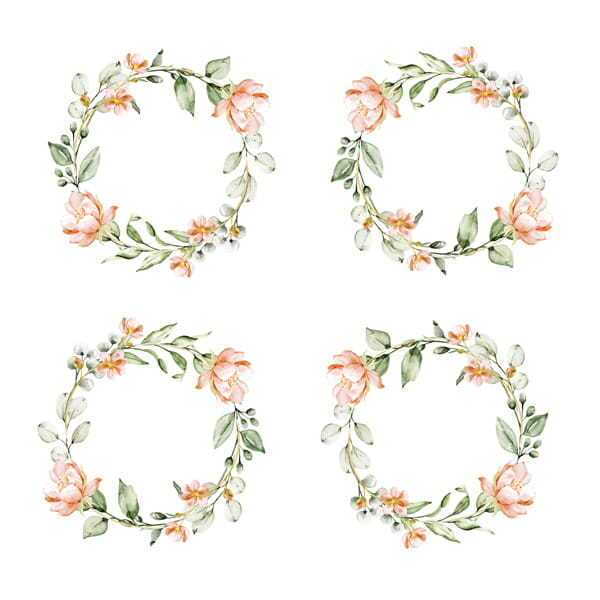 Sada oboustranně potištěných papírů PAPER HEAVEN 6x6" - First Kiss_Flowers - sada 24 listů