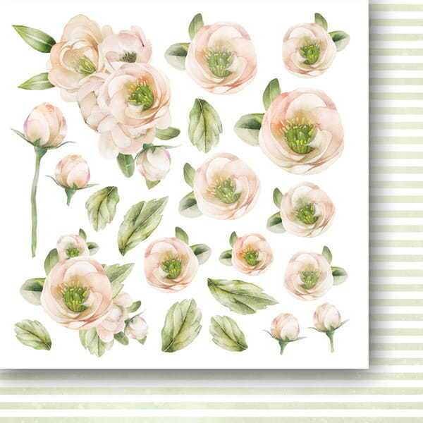 Sada oboustranně potištěných papírů PAPER HEAVEN 6x6" - First Kiss_Flowers - sada 24 listů