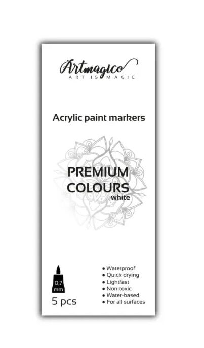 Akrylový bílý popisovač Artmagico 0,7 mm - 1 ks