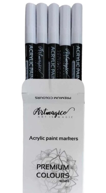 Akrylový bílý popisovač Artmagico 0,7 mm - 1 ks