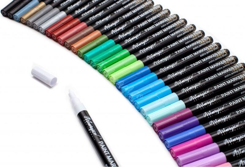 Akrylové popisovače s extra jemným hrotem Artmagico - sada 42 ks