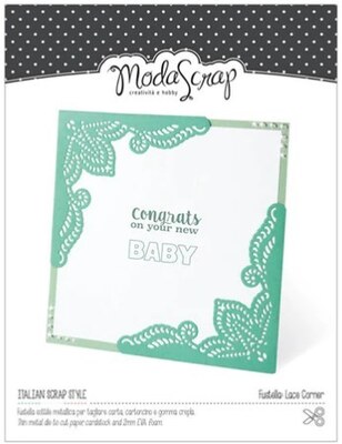 Vyřezávací šablony MODA SCRAP - krajkový roh - 1 ks