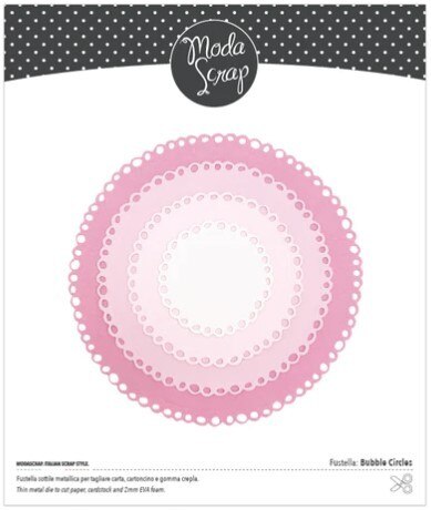Vyřezávací šablony MODA SCRAP - kruh s děrovaným lemem