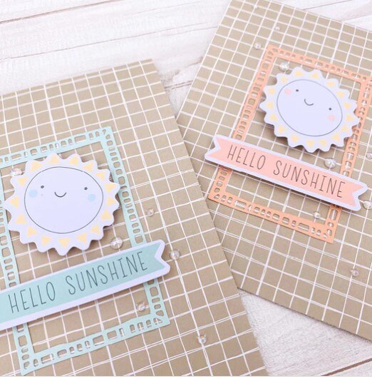 Vyřezávací šablony MODA SCRAP - obdélník s děrovaným lemem - sada 4 ks