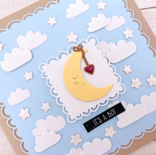 Vyřezávací šablony MODA SCRAP - čtverec s děrovaným lemem - sada 4 ks