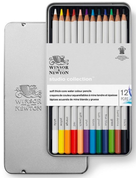WINSOR & NEWTON akvarelové pastelky 12ks