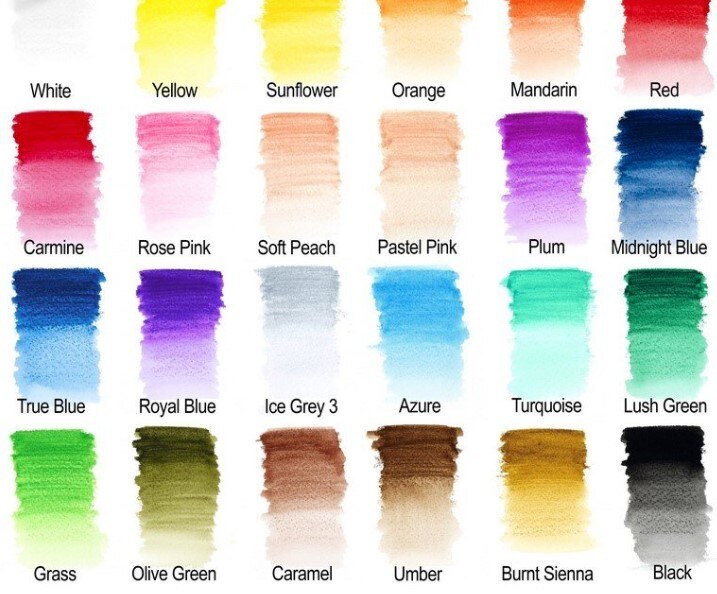 WINSOR & NEWTON akvarelové pastelky 24ks