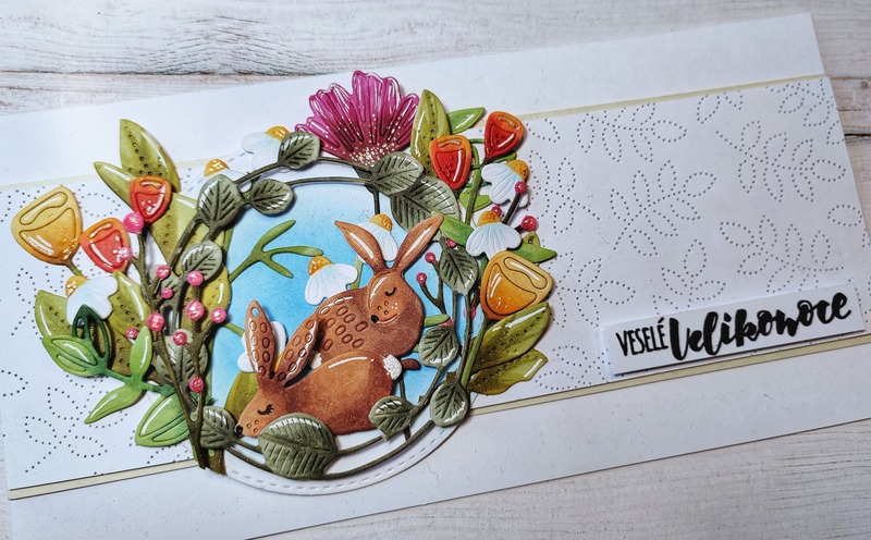 Přání ruční výroba - Zajíci Velikonoce