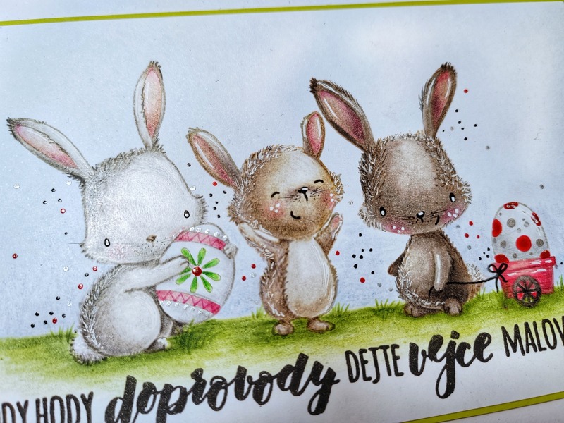 Přání ruční výroba - Zajíci - Hody hody doprovody