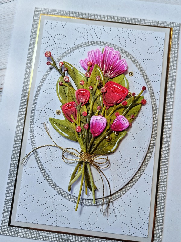 Přání ruční výroba - Květina