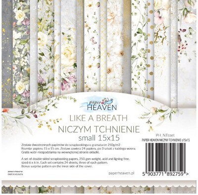 Sada oboustranně potištěných papírů PAPER HEAVEN 6x6" - Like a Breath - sada 24 listů