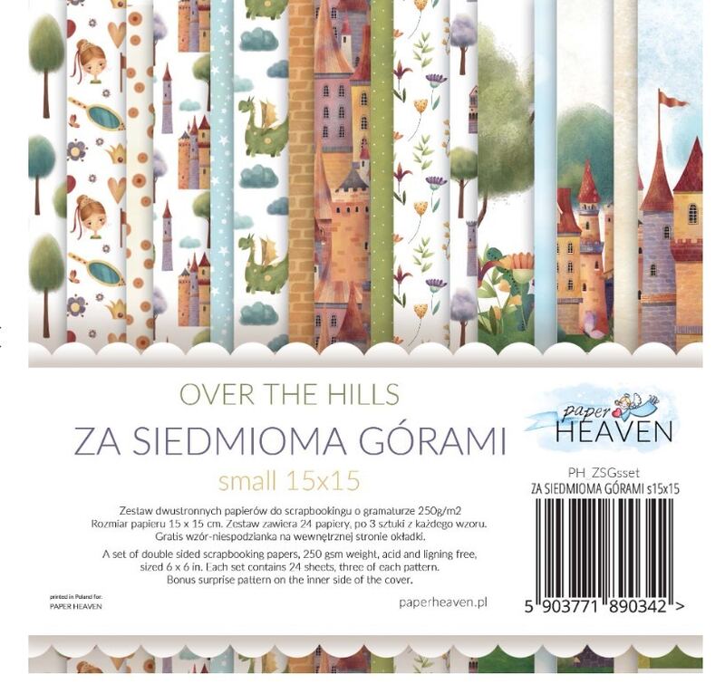 Sada oboustranně potištěných papírů PAPER HEAVEN 6x6" - Over the Hills
