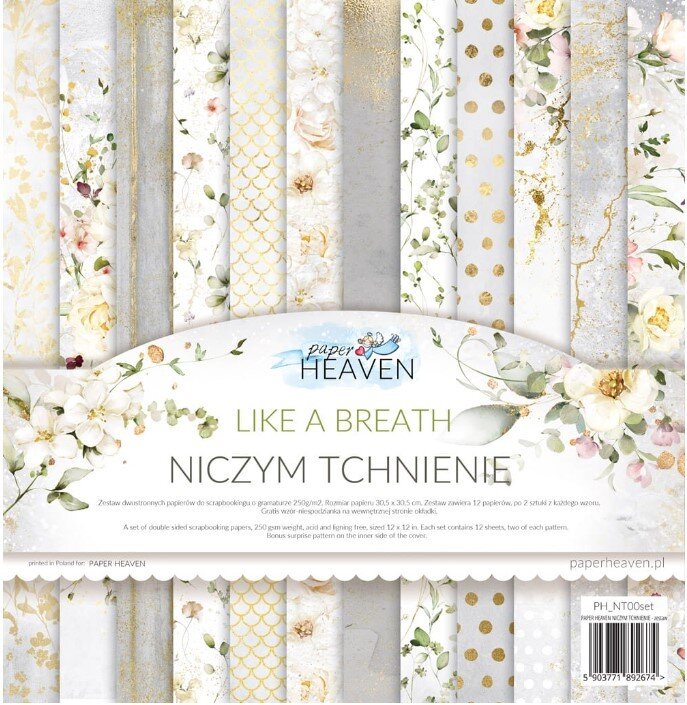 Sada oboustranně potištěných papírů PAPER HEAVEN 12x12" - Like a Breath