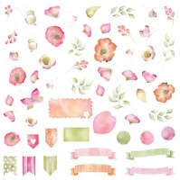 Papírové výseky MODA SCRAP - Let your soul bloom - sada 55 ks