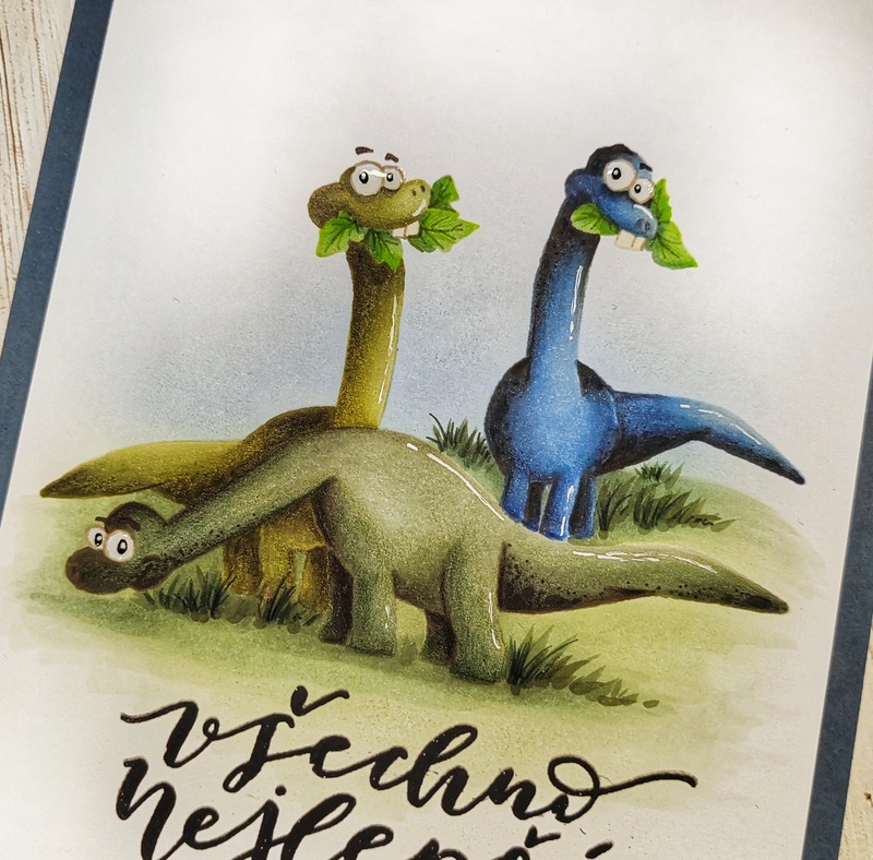 Silikonová razítka MODA SCRAP - Dinosauři - sada 13 ks