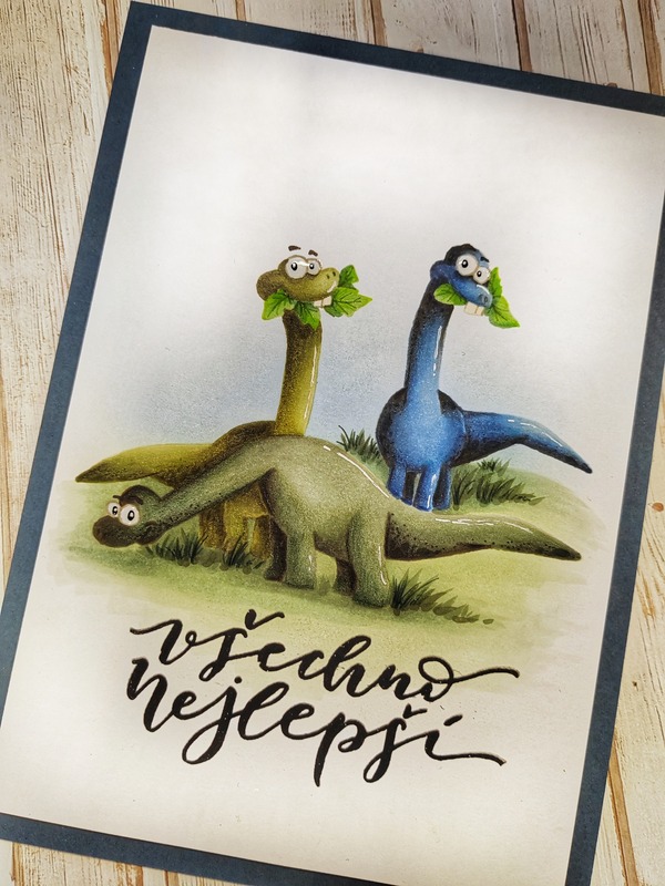 Silikonová razítka MODA SCRAP - Dinosauři - sada 13 ks