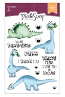 Silikonová razítka MODA SCRAP - Dinosauři - sada 13 ks