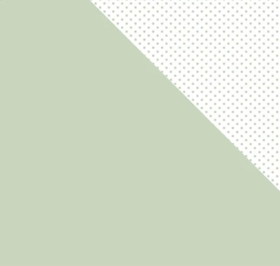 Oboustranně potištěný papír MODA SCRAP 12x12" - Pastel Light Sage - 1 ks