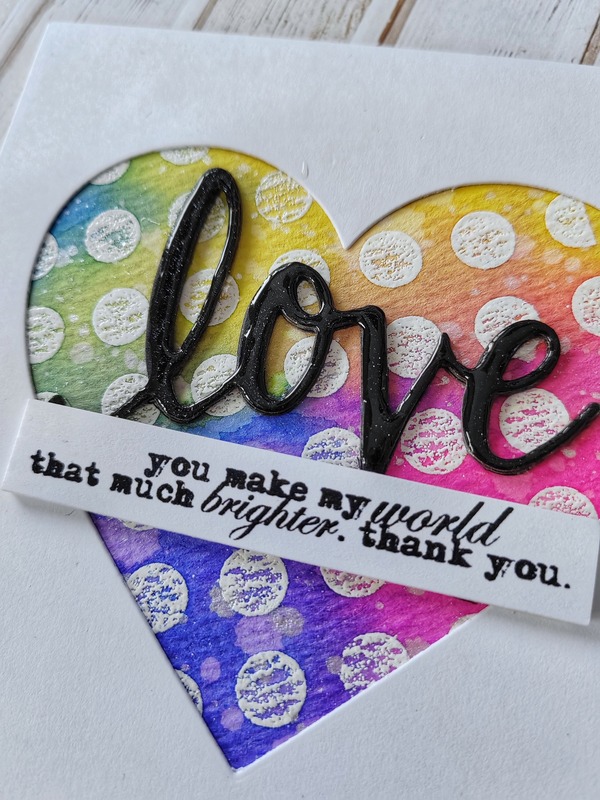 Přání ruční výroba - Srdce - Love - 1 ks