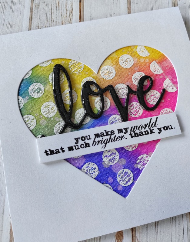 Přání ruční výroba - Srdce - Love - 1 ks