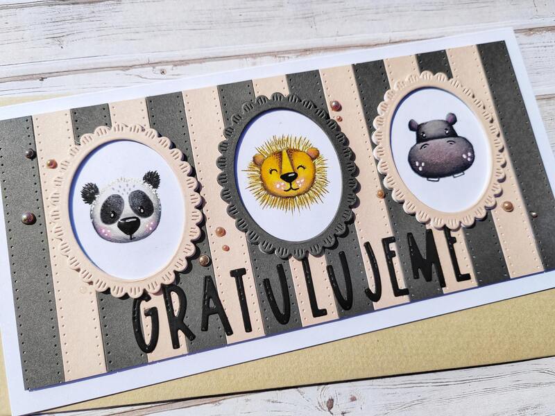 Přání ruční výroba - Zvířátka - gratulujeme - 1 ks