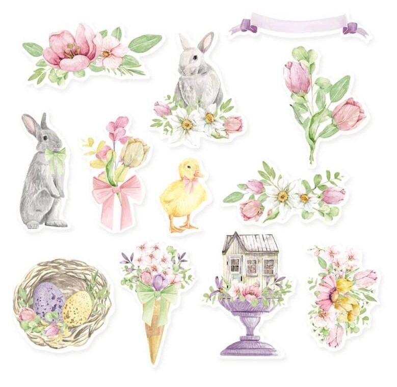 Papírové výseky P13 - Spring is calling - sada 12 ks