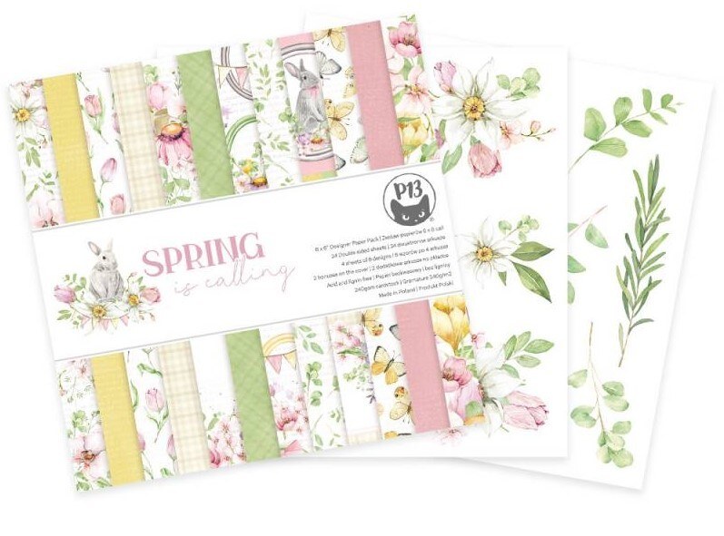 Sada scrapbookových oboustranně potištěných papírů P13 6x6" - Spring is calling - sada 24 listů