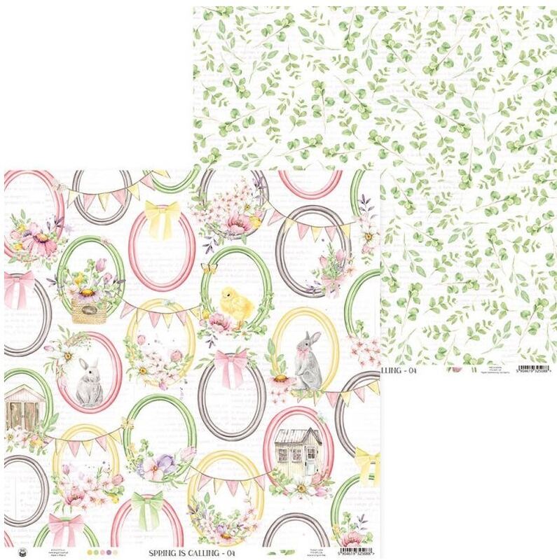 Sada scrapbookových oboustranně potištěných papírů P13 12x12" - Spring is calling - sada 12 listů