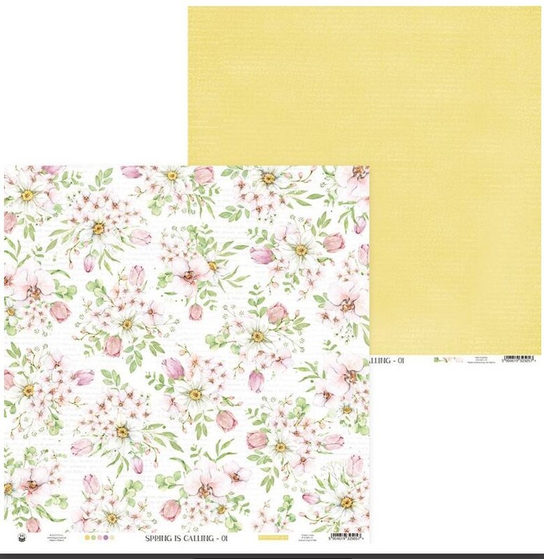 Sada scrapbookových oboustranně potištěných papírů P13 12x12" - Spring is calling - sada 12 listů