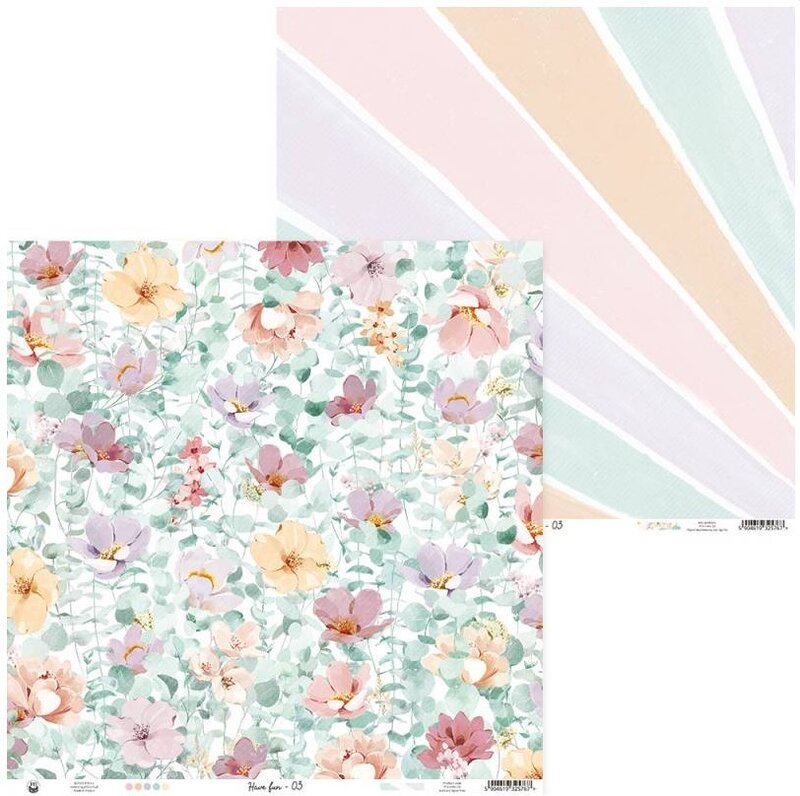 Sada scrapbookových oboustranně potištěných papírů P13 12x12" - Have Fun - sada 12 listů