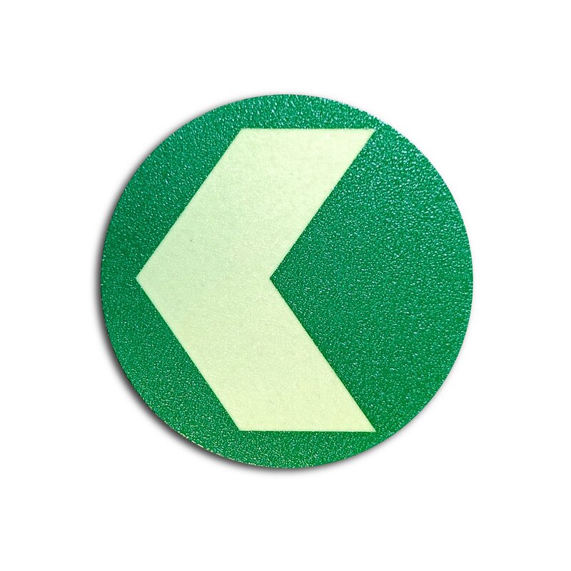 Fotoluminiscenční kolečko protiskluzové s šipkou