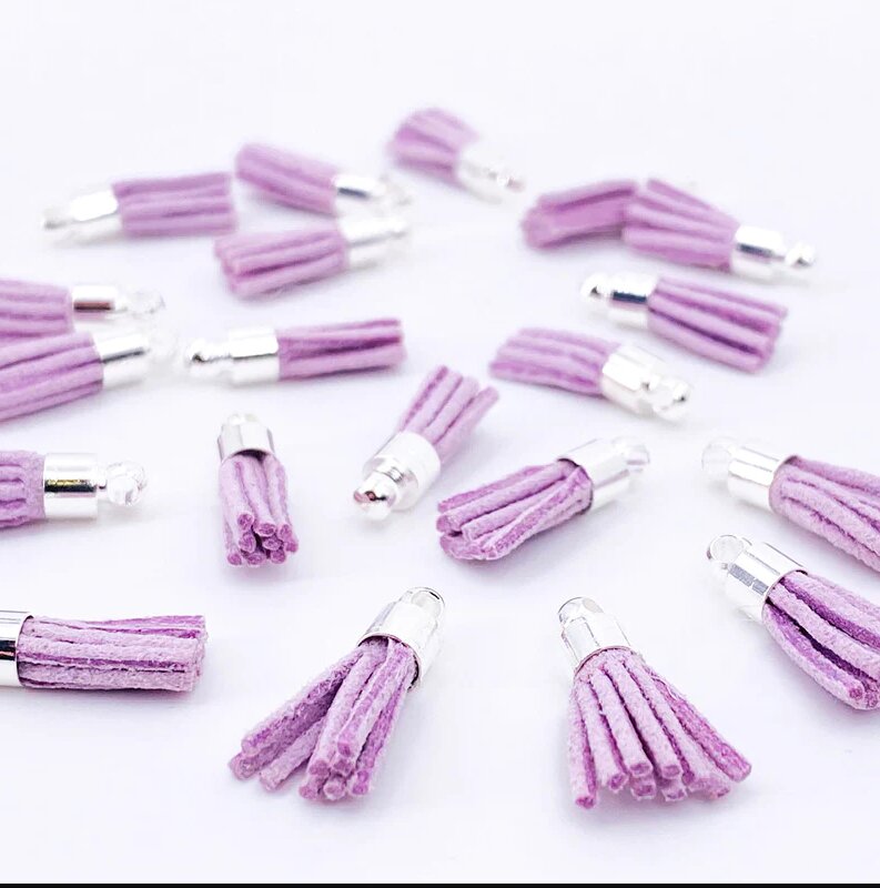 Ozdoba MODA SCRAP - střapec lila - sada 10 ks