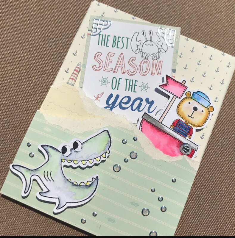 Silikonová razítka MODA SCRAP - námořník - sada 11 ks