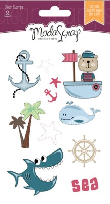 Silikonová razítka MODA SCRAP - námořník - sada 11 ks