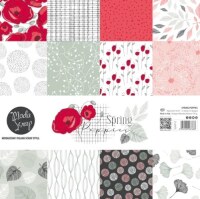 Sada papírů MODA SCRAP 6x6" - Spring Poppies - sada 12 listů