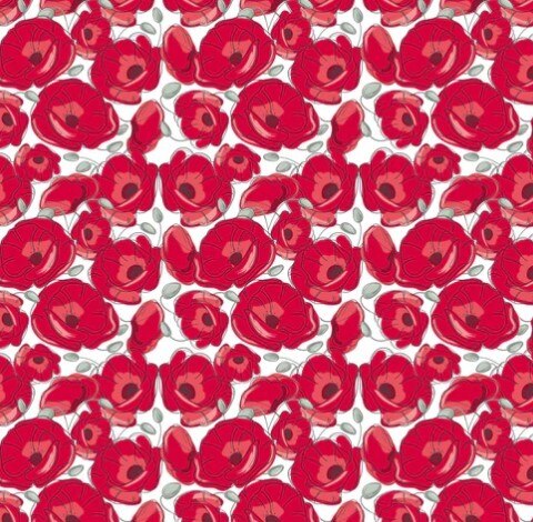 Sada papírů MODA SCRAP 6x6" - Spring Poppies - sada 12 listů
