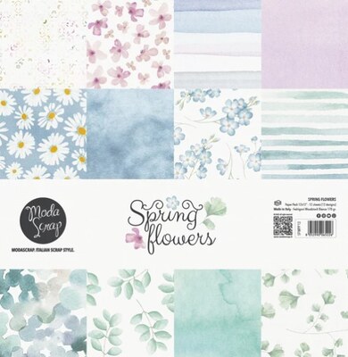 Sada papírů MODA SCRAP 12x12" - Spring Flowers - sada 12 listů