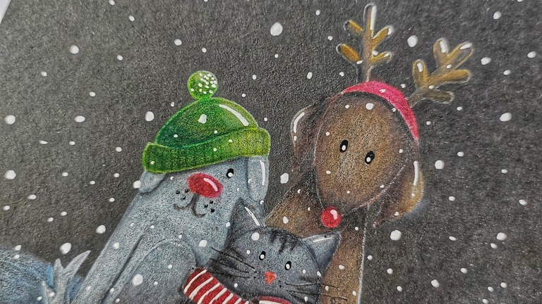 Malování pastelkami na tmavý podklad Malování pastelkami na tmavý podklad