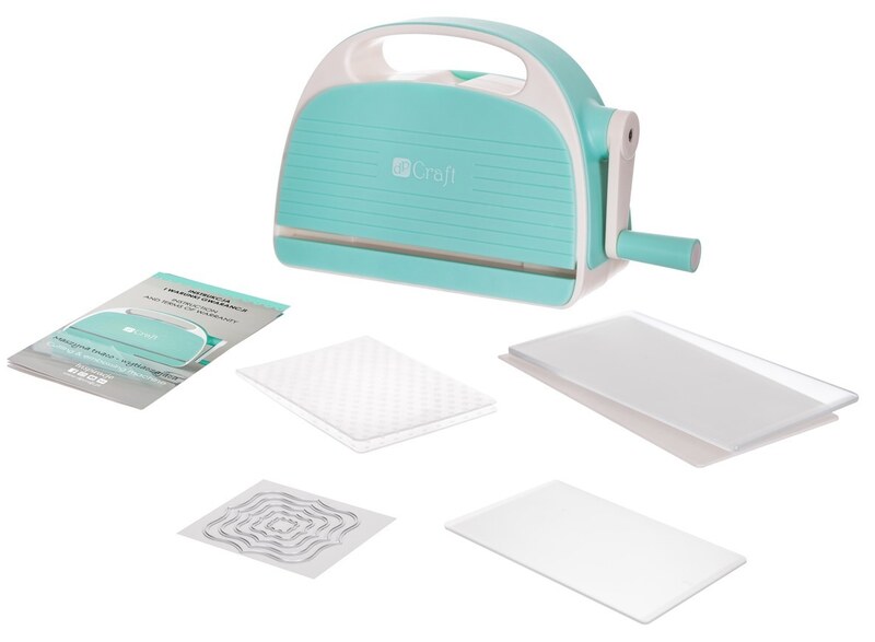 Mini vyřezávací a embossovací strojek dpCraft - startovací sada 12 ks