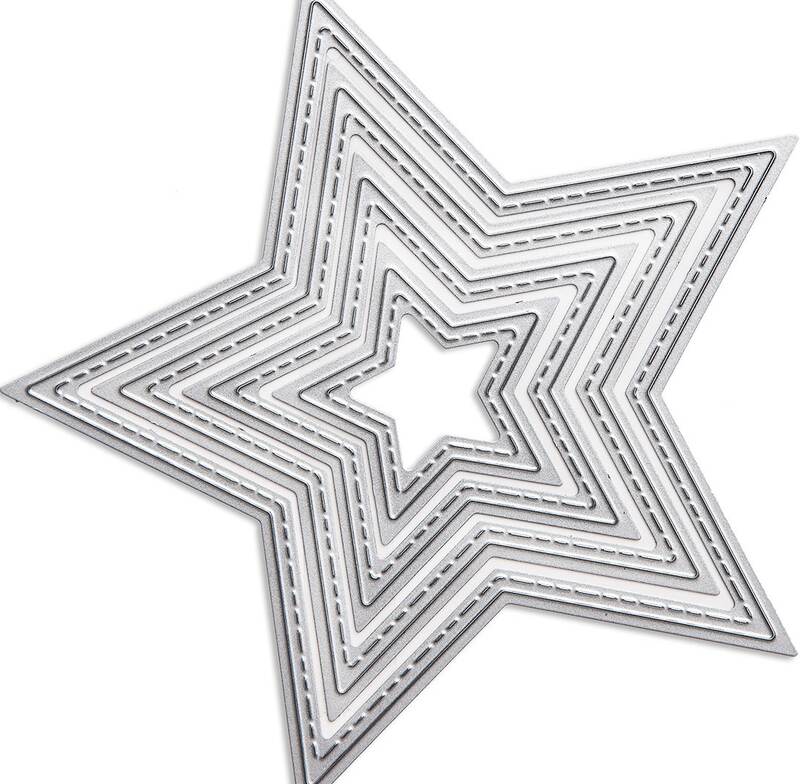 Vyřezávací šablony dpCraft - hvězdy - sada 4 ks