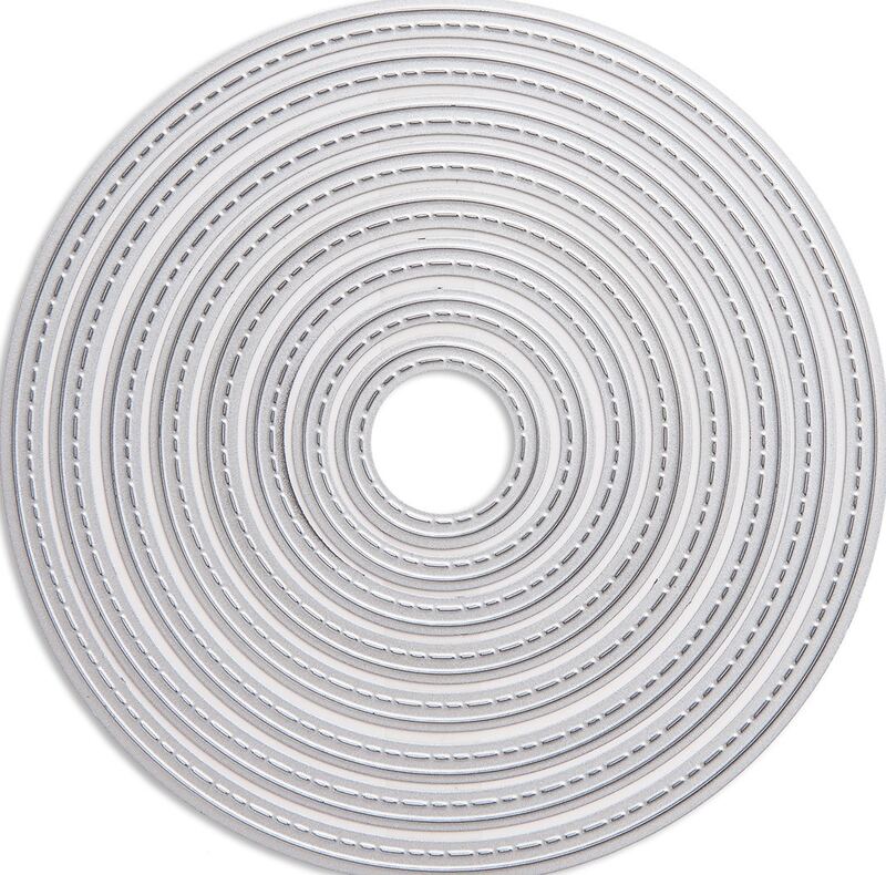 Vyřezávací šablony dpCraft - kruhy - sada 8 ks