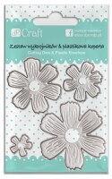 Vyřezávací šablona dpCraft - kytičky - sada 4 ks