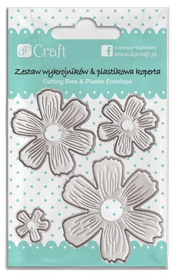 Vyřezávací šablona dpCraft - kytičky - sada 4 ks