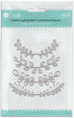 Vyřezávací šablony dpCraft - větvičky v půlkruhu - sada 4 ks