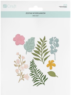 Vyřezávací šablony dpCraft - rostliny mix velký - sada 8 ks