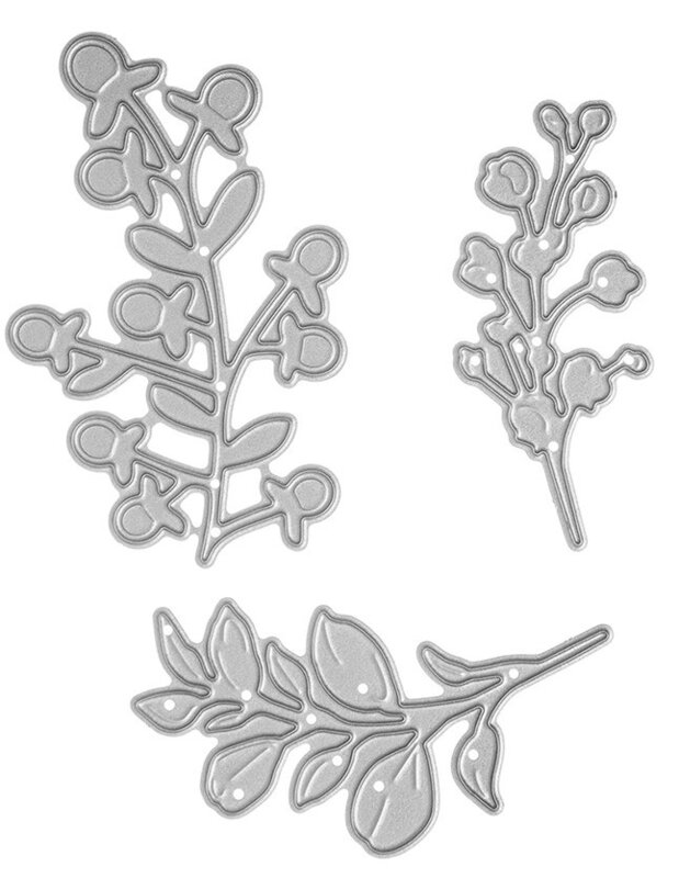 Vyřezávací šablony dpCraft - větvičky - sada 2 ks