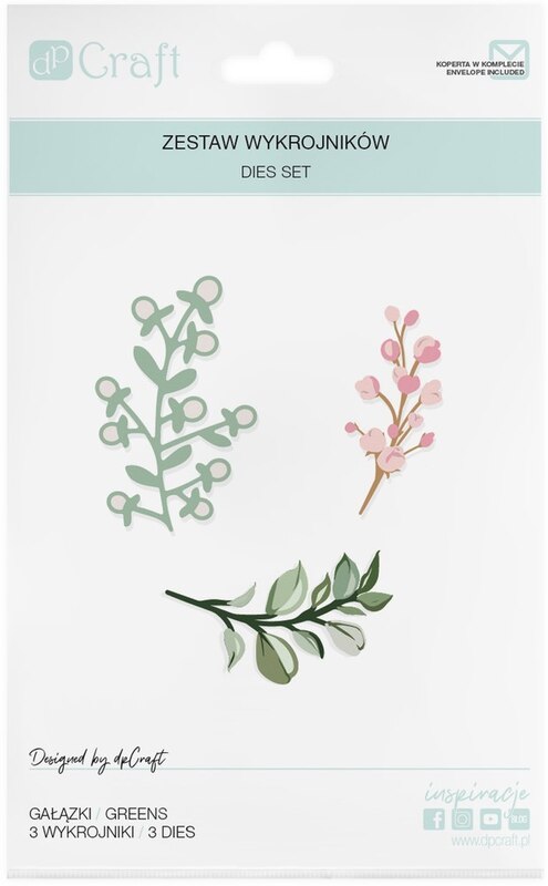 Vyřezávací šablony dpCraft - větvičky - sada 2 ks