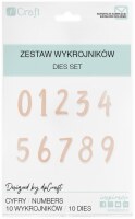Vyřezávací šablona dpCraft - čísla malá - sada 10 ks