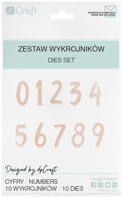 Vyřezávací šablona dpCraft - čísla malá - sada 10 ks